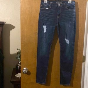 Hudson dark distressed 29-31 jeans skinny